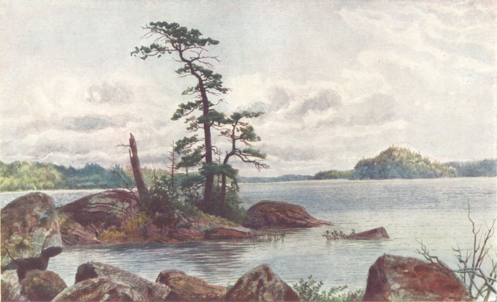 CANADA. The Canadian Lake Region. Muskoka Lake, North Ontario 1907 old print