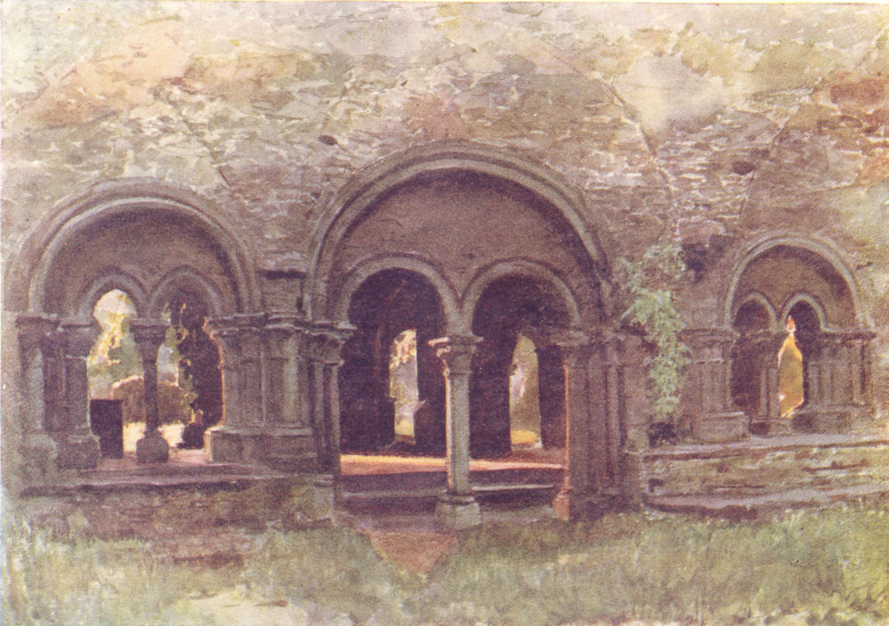 Associate Product BELGIUM. Ruins, Cloisters of Abbey St Bavon, Ghent 1908 old antique print