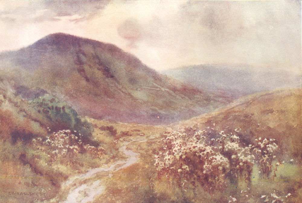 Associate Product Mam Tor, the Peak District. Derbyshire. By Ernest Haslehust 1920 old print