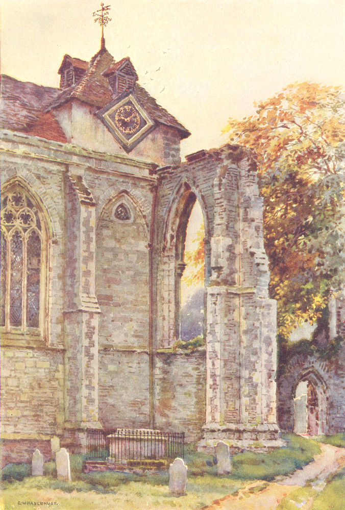 Associate Product Winchelsea Church. Sussex. By Ernest Haslehust 1920 old vintage print picture