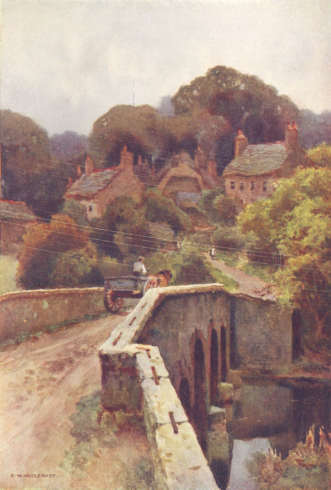 Boldre Bridge, the New Forest. Hampshire. By Ernest Haslehust 1920 print