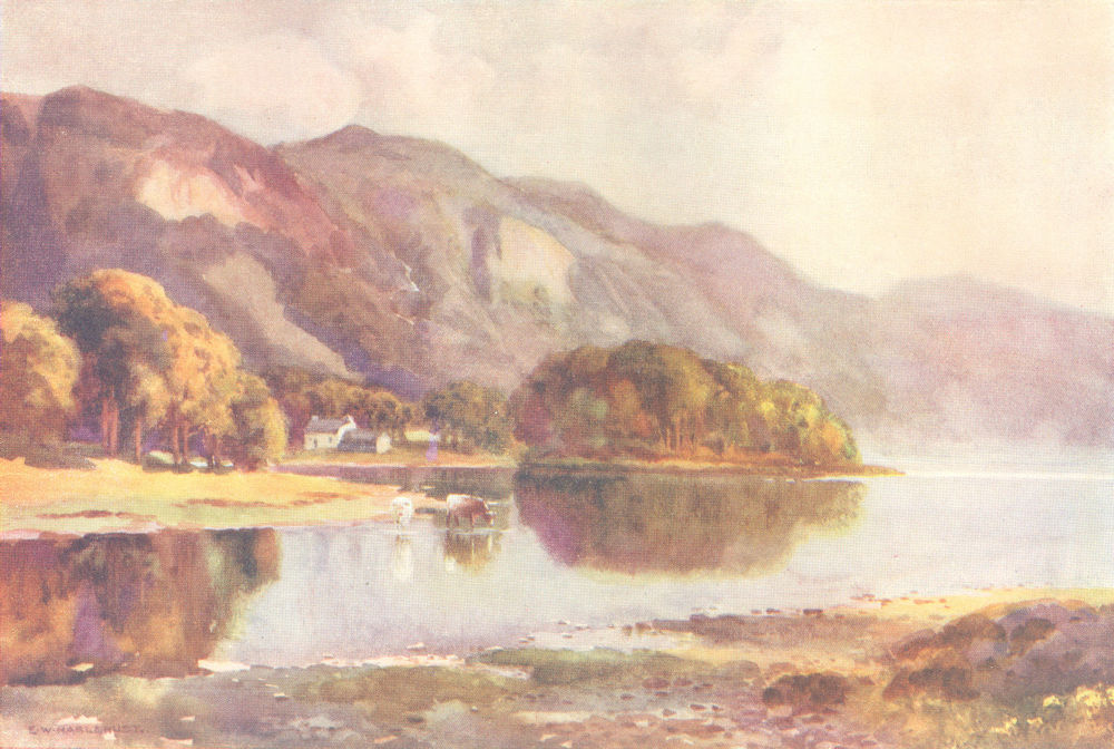 Associate Product Derwentwater from Friars Crag, Lake district. Cumbria. By Ernest Haslehust 1920