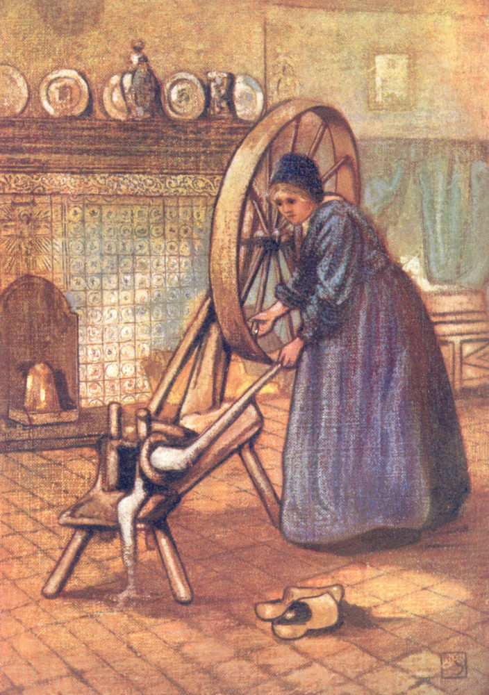 Associate Product NETHERLANDS. Utrecht. A Laren spinning-wheel 1904 old antique print picture