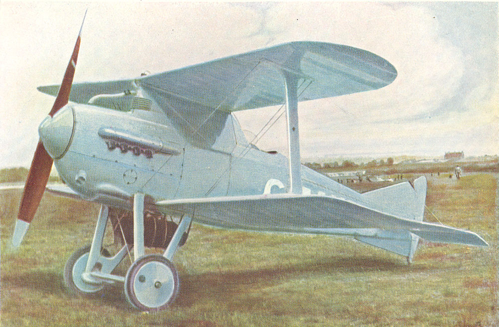 AIRCRAFT. Gloster Bamel racing aeroplane 1930 old vintage print picture