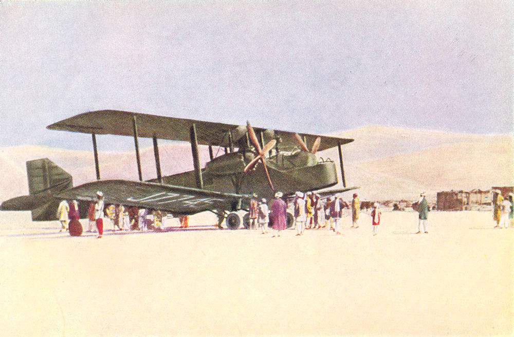 INDIA. Handley Page Hinaidi in India 1930 old vintage print picture