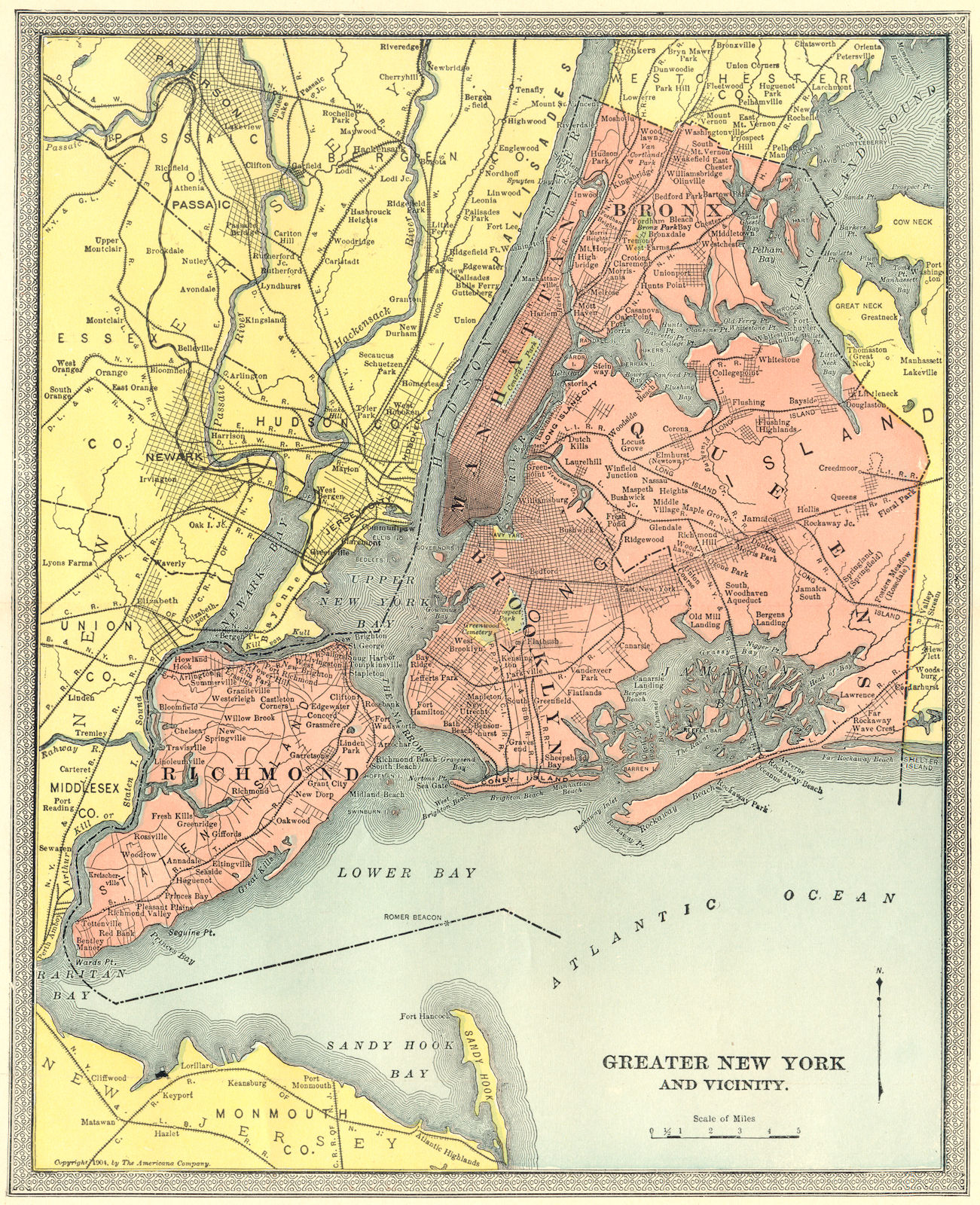 Associate Product NEW YORK CITY town plan. Manhattan Brooklyn Queens Bronx Staten Island 1907 map