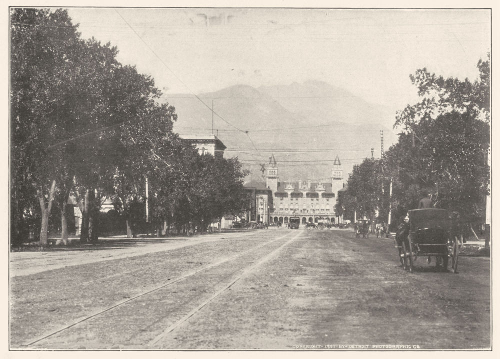COLORADO. Pike's Peak 1907 old antique vintage print picture