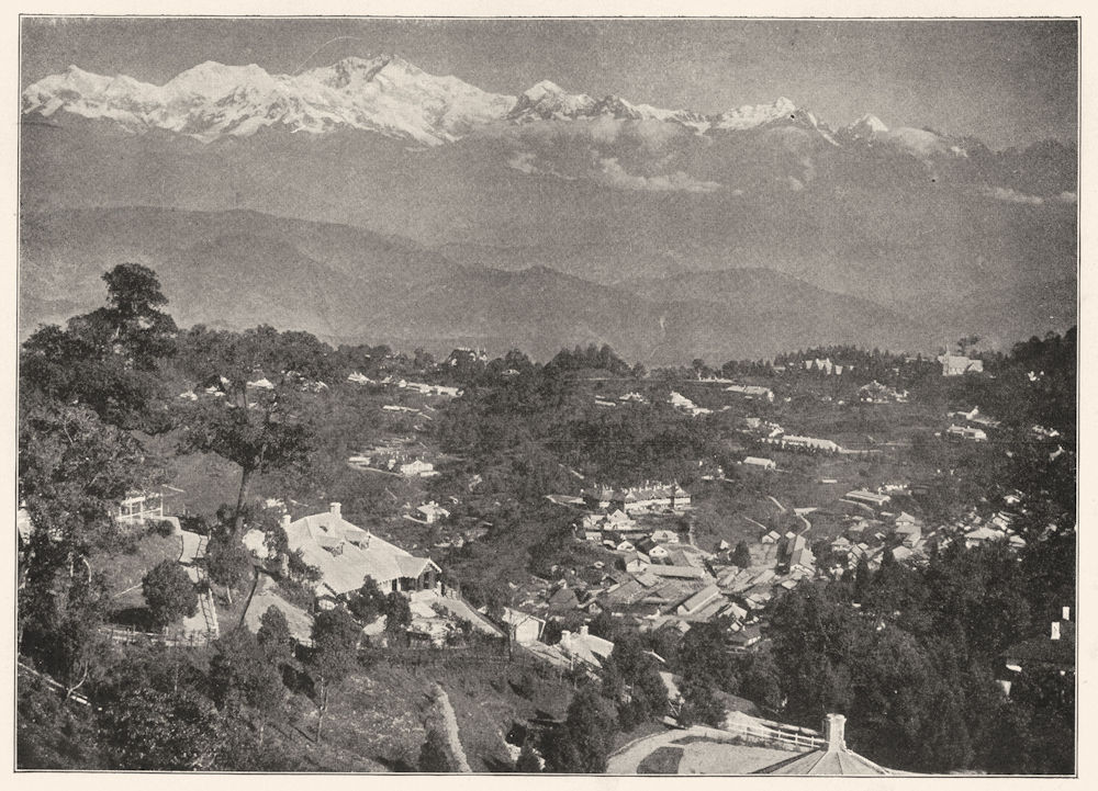 Associate Product INDIA. Darjeeling, India, showing the Himalaya Mountains 1907 old print