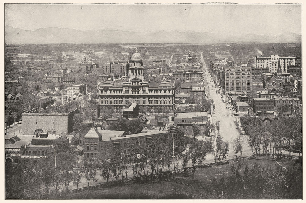 COLORADO. Denver, Colorado 1907 old antique vintage print picture