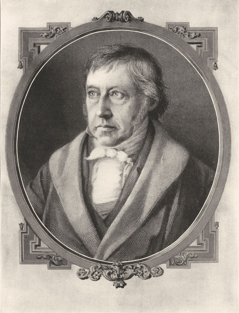 PHILOSOPHY. George Wilhelm Friedrich Hegel 1907 old antique print picture