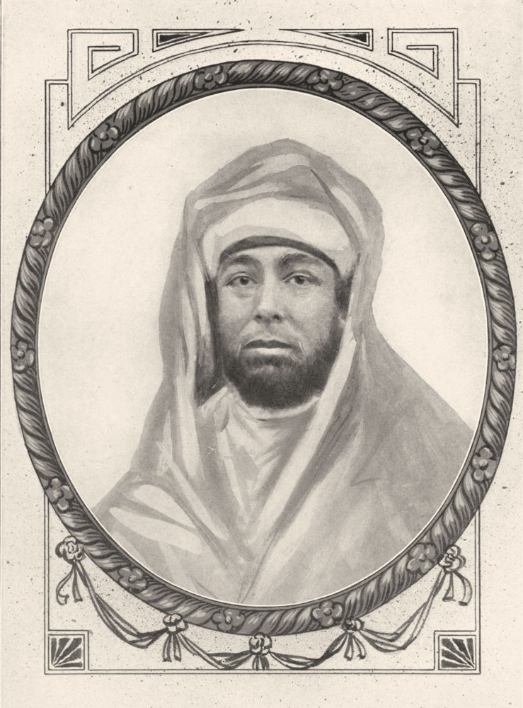 MOROCCO. Muley Abdul Azziz, Sultan of Morocco 1907 old antique print picture
