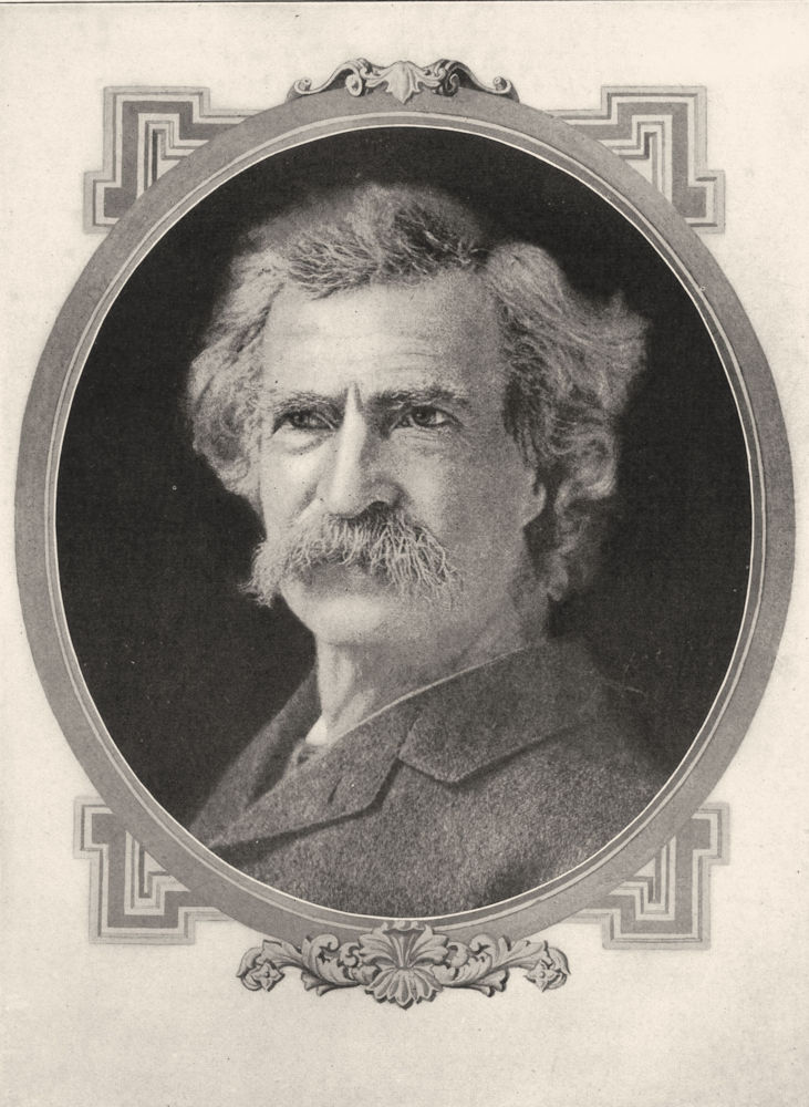 Associate Product AUTHORS. Samuel Langhorne Clements(Mark Twain) 1907 old antique print picture