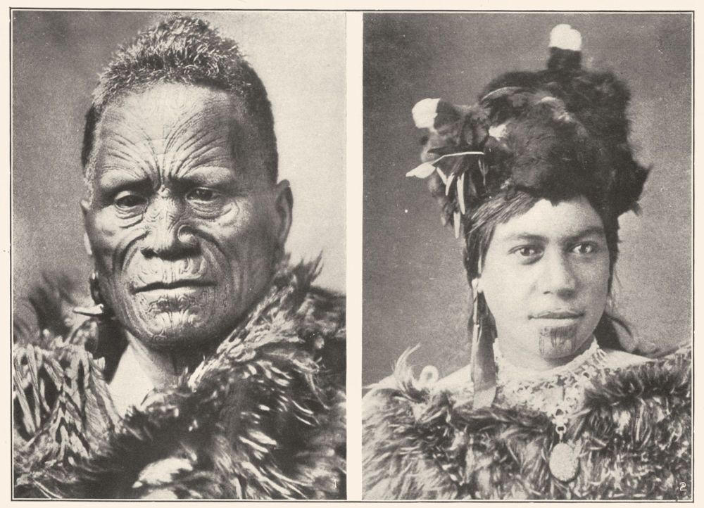 Associate Product NEW ZEALAND. Native types; Maori King-Waitaka tribe 1907 old antique print