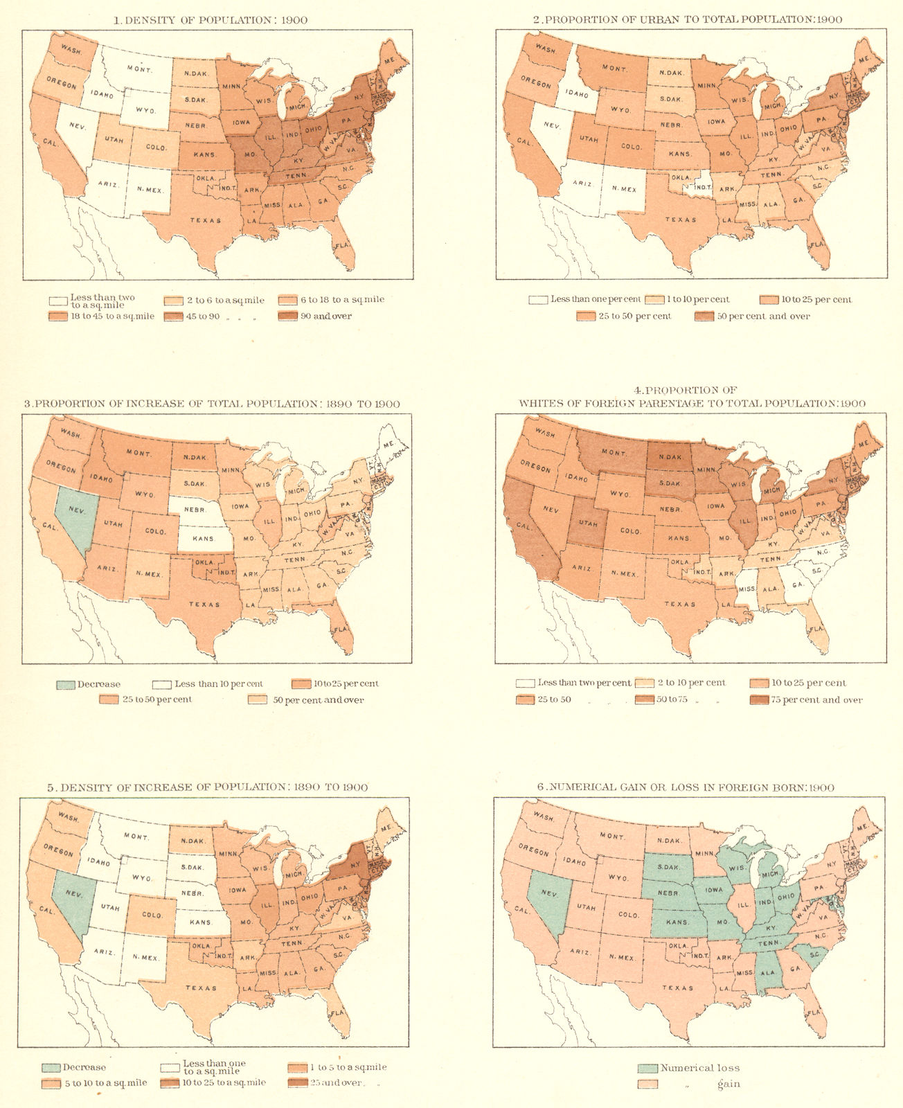 Associate Product USA. Population. Density; urban; growth; immigrants; 1890-1900 1900 old map