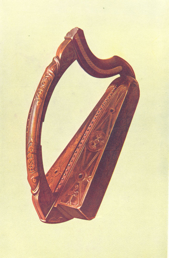 Associate Product MUSICAL INSTRUMENTS. Queen Mary's Harp 1945 old vintage print picture