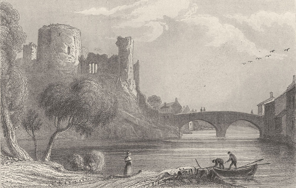Associate Product DURHAM. Barnard Castle. DUGDALE 1845 old antique vintage print picture