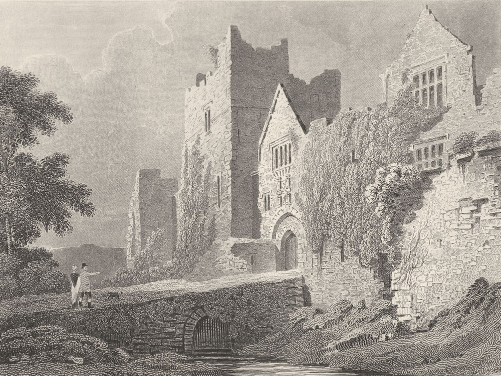 SHROPS. Ludlow Castle, Shropshire. DUGDALE 1845 old antique print picture