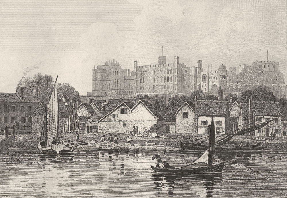 Associate Product BERKSHIRE. Windsor Castle, Berks. DUGDALE 1845 old antique print picture