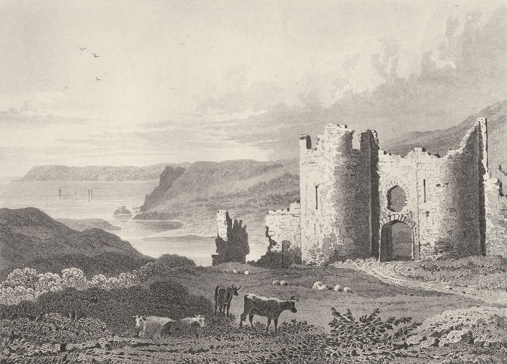 Associate Product WALES. Penarth Castle. DUGDALE 1845 old antique vintage print picture