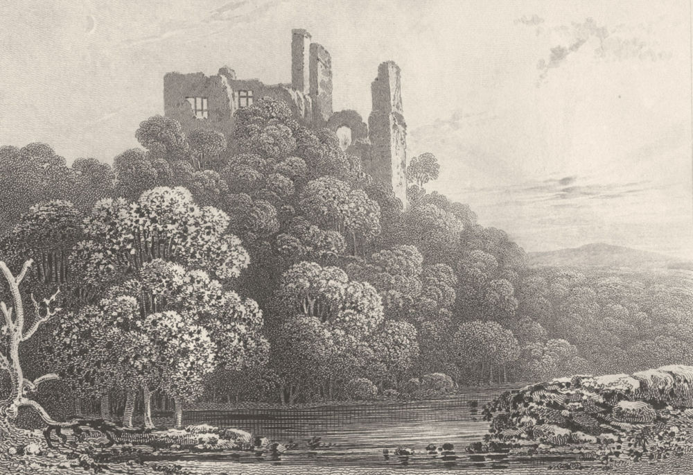 Associate Product DEVON. Berry Pomeroy Castle. DUGDALE 1845 old antique vintage print picture