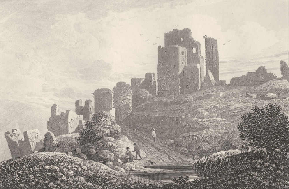 DORSET. Corfe Castle, Dorsetshire. DUGDALE 1845 old antique print picture