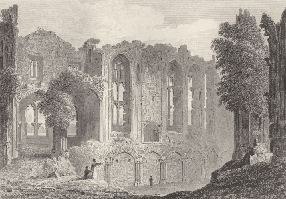 Associate Product WARWICKSHIRE. Kenilworth Castle, Warwickshire. DUGDALE 1845 old antique print
