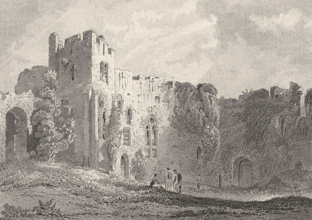 Associate Product WALES. Interior of Chepstow Castle, Monmouthshire. DUGDALE 1845 old print