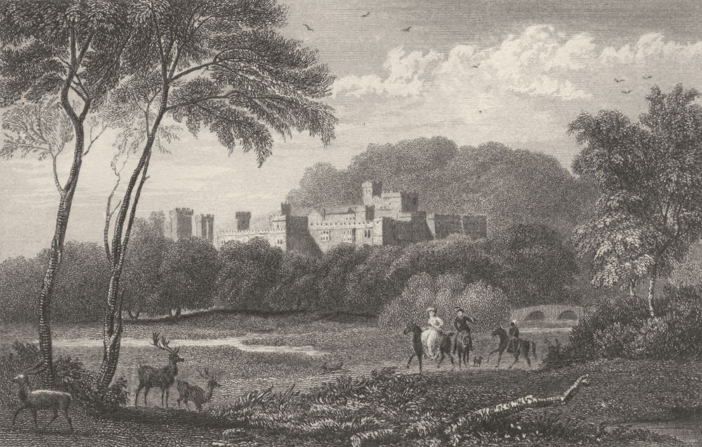 Associate Product DERBYSHIRE. Haddon Hall, Derbyshire. DUGDALE 1845 old antique print picture