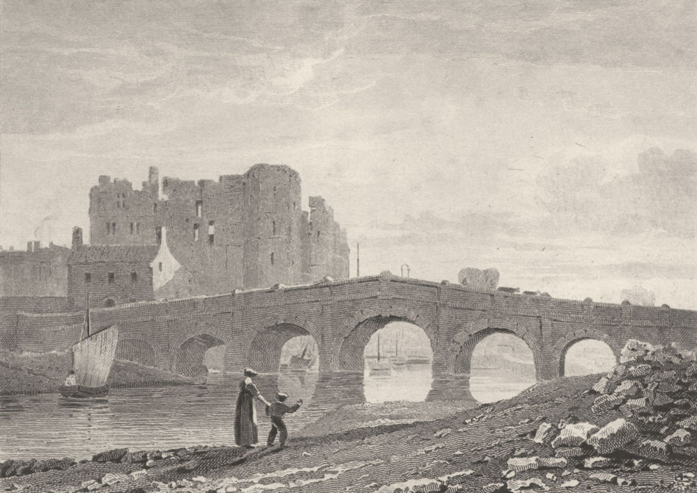 NOTTINGHAMSHIRE. Newark Castle. DUGDALE 1845 old antique vintage print picture