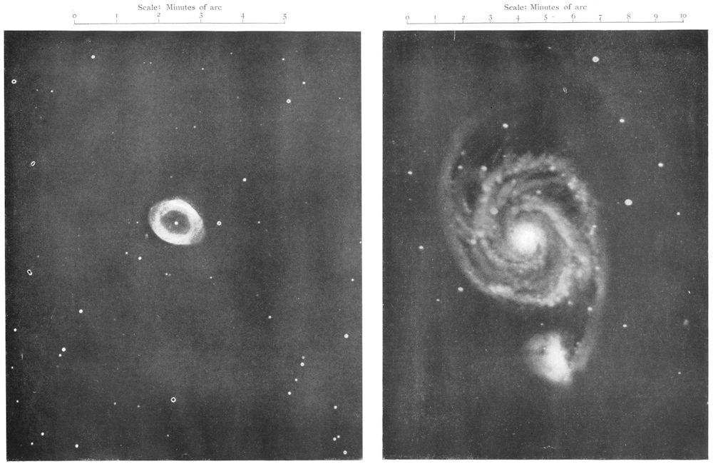 ASTRONOMY. Nebula;Annular, Lyra 1899, July 14;Spiral, Canes Venatici,May 10 1910