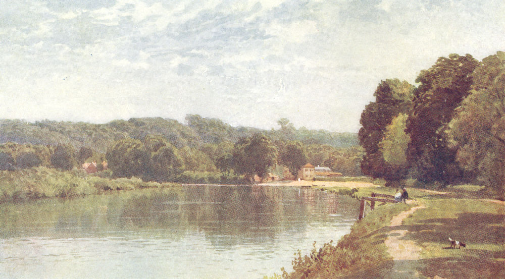 BERKSHIRE. The Thames, The Bells of Ouseley, Old Windsor 1908 print