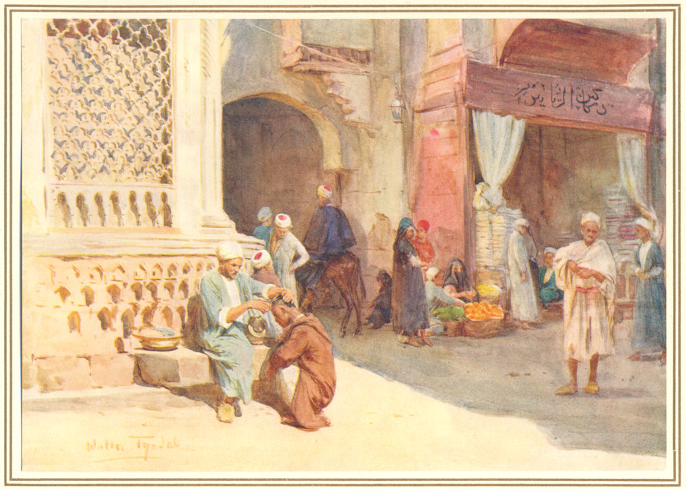 EGYPT. Der El-bahri. The Hairdresser 1912 old antique vintage print picture