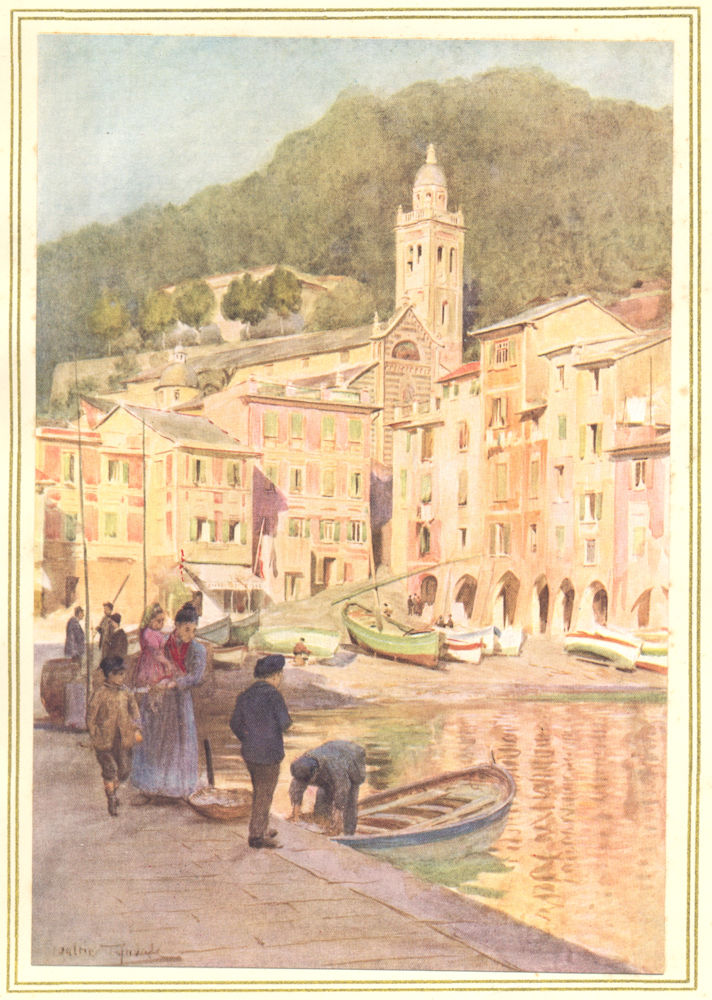 ITALY. Portofino 1912 old antique vintage print picture