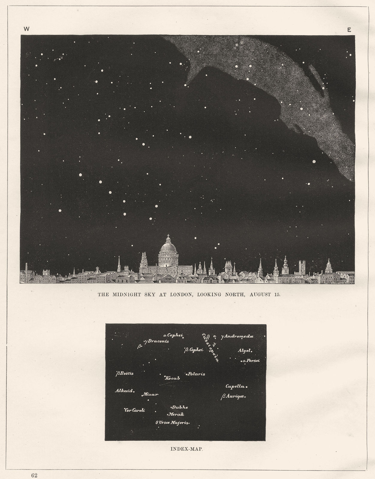 Associate Product The Midnight Sky at London. Looking North, August 15. St Paul's 1869 old print