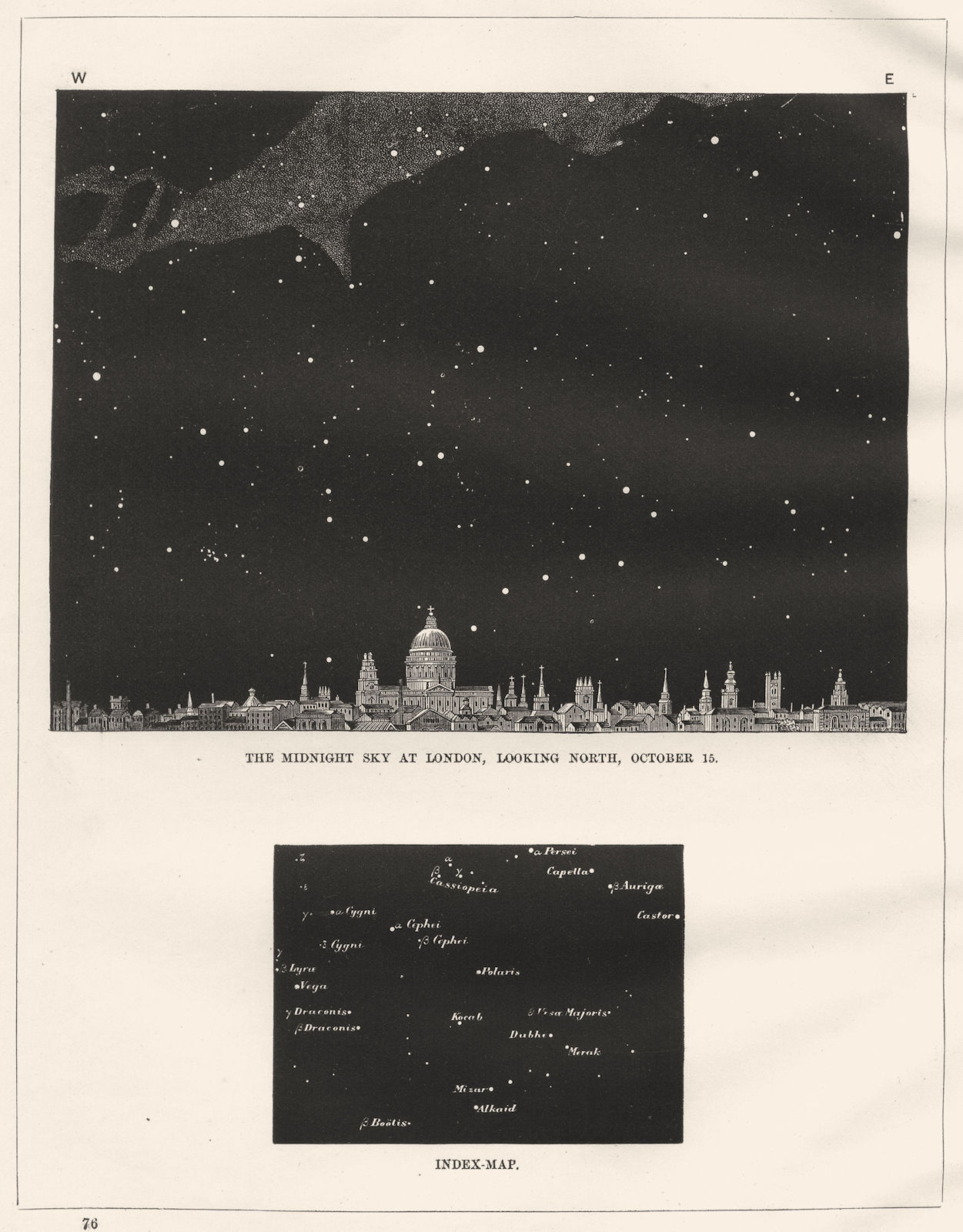 Associate Product The Midnight Sky at London. Looking North, October 15. St Paul's 1869 print