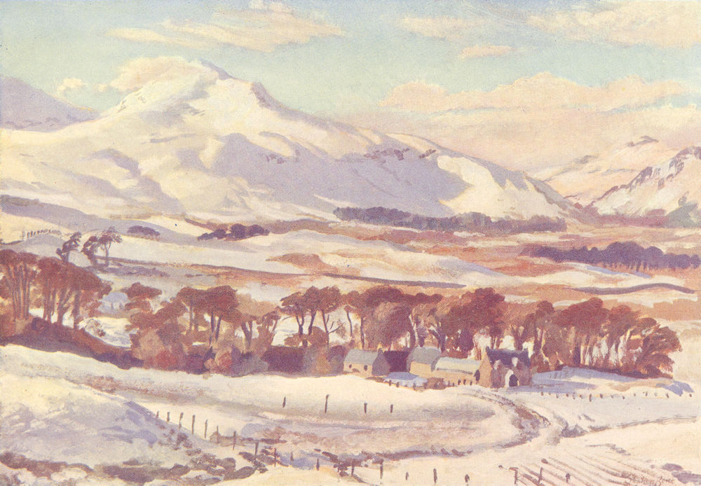 Associate Product SCOTLAND. The Weather and the Seasons. Snow in Glen Dochart 1939 old print
