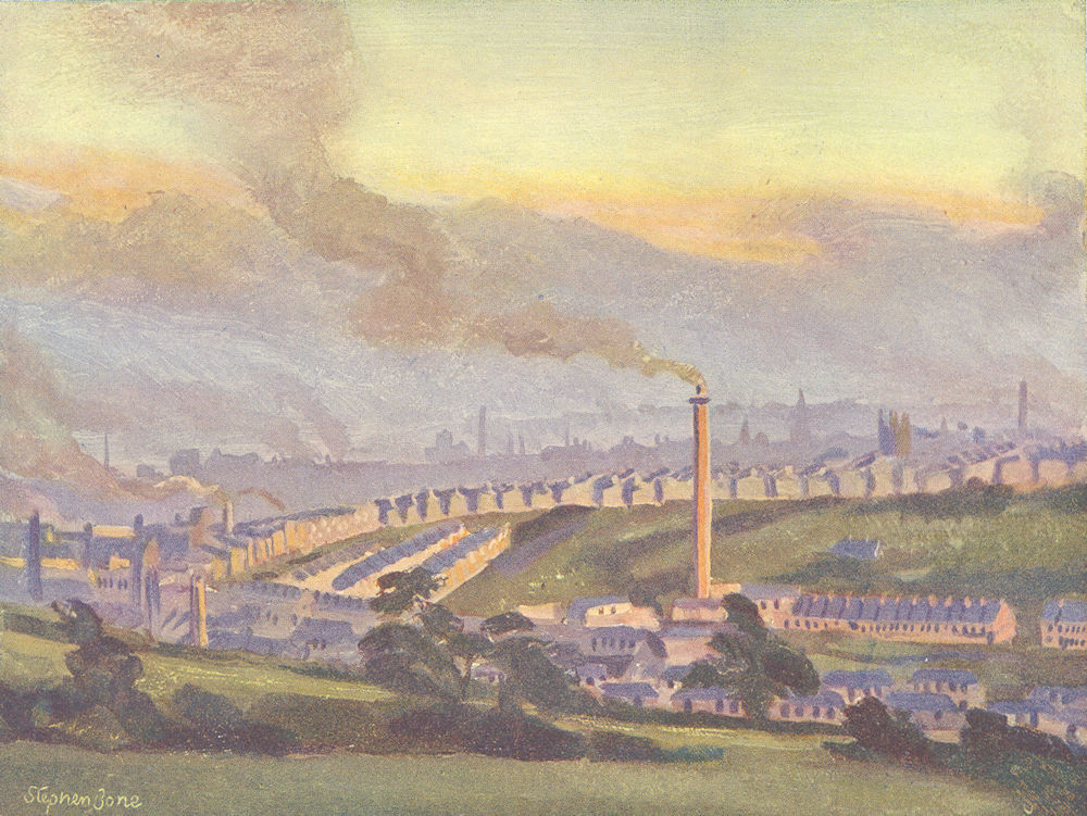Associate Product YORKSHIRE. The Industrial Landscape. Leeds 1939 old vintage print picture