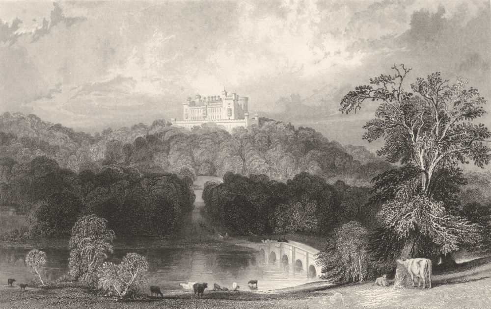 Associate Product LEICESTERSHIRE. Belvoir Castle, Leicestershire (Allom)  1832 old antique print