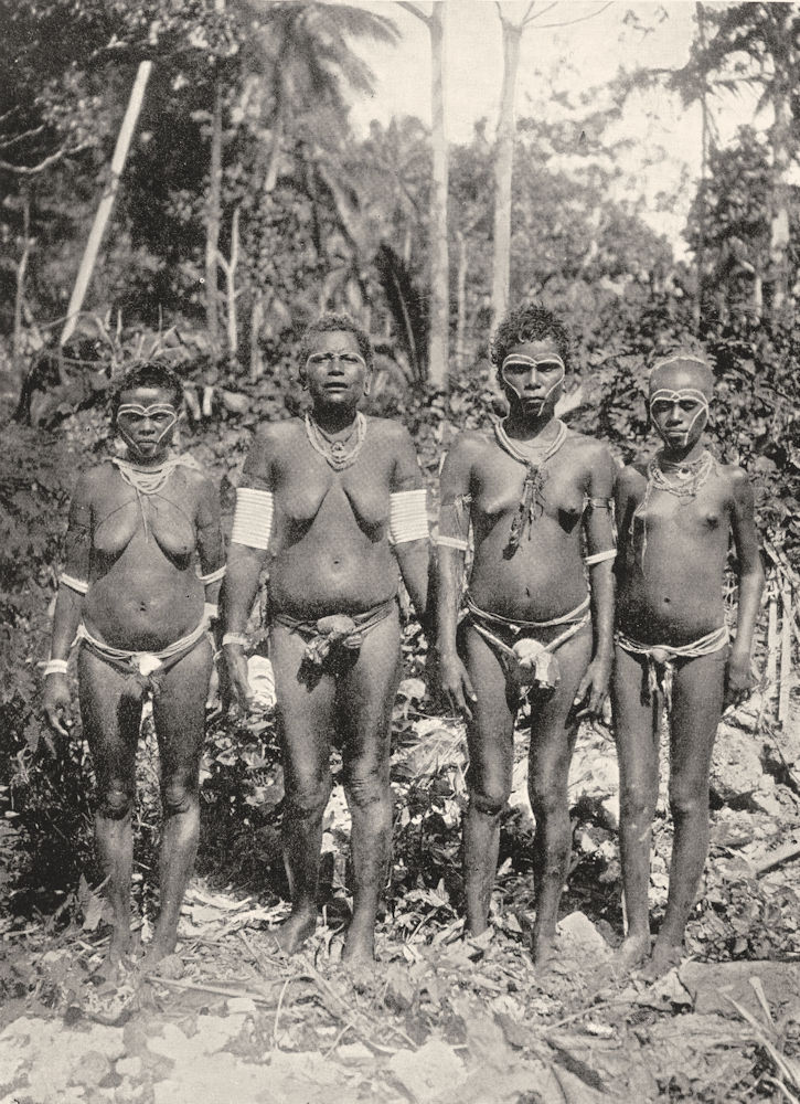 Associate Product MELANESIA. Melanesia. Festival Attire;  1900 old antique vintage print picture