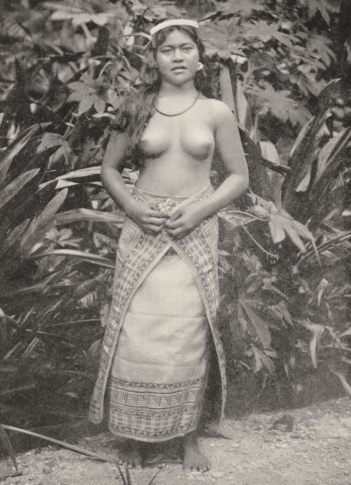 Associate Product MICRONESIA. Fiji. A Mat-dress, Marshall Islands;  1900 old antique print