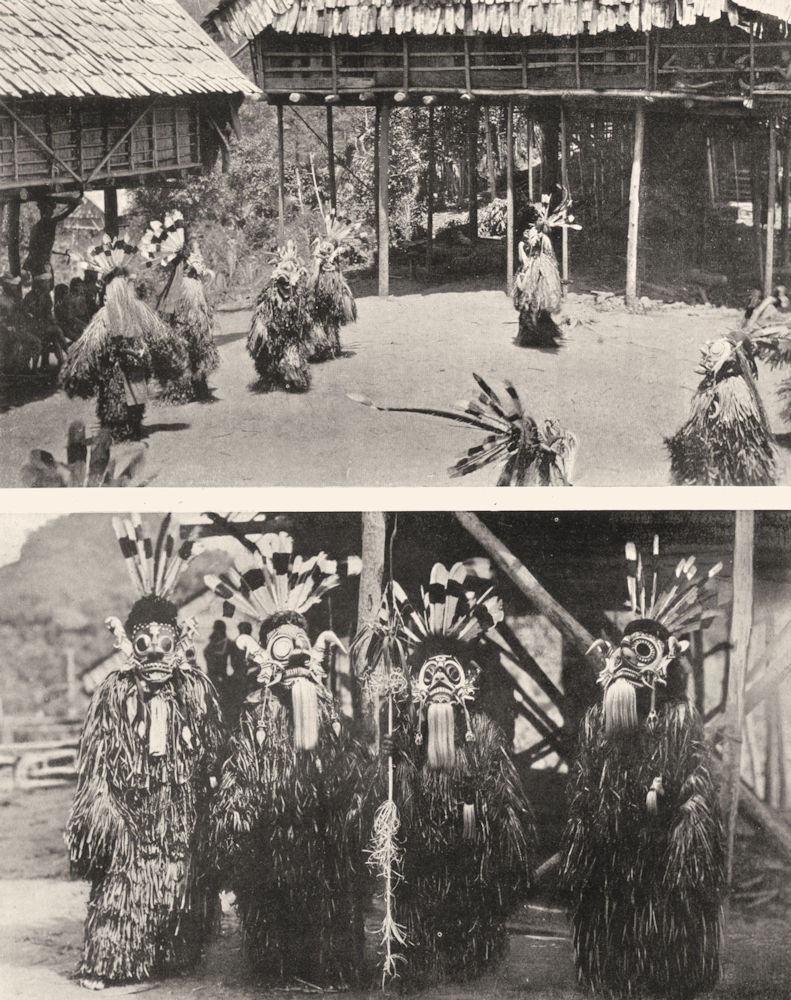 Associate Product MALAYSIA. Borneo. The Fanatic dance of Kenyah medicine-men; soul-catcher 1900