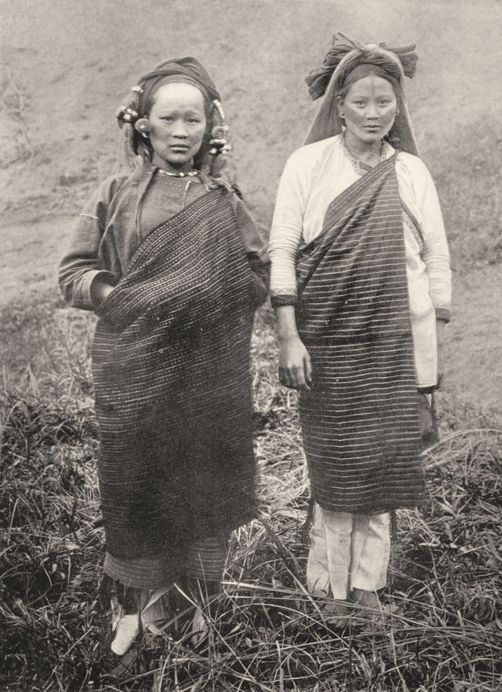 TAIWAN. Formosa Taiwan. Atayal women, Formosa Taiwan; Tattooing 1900 old print