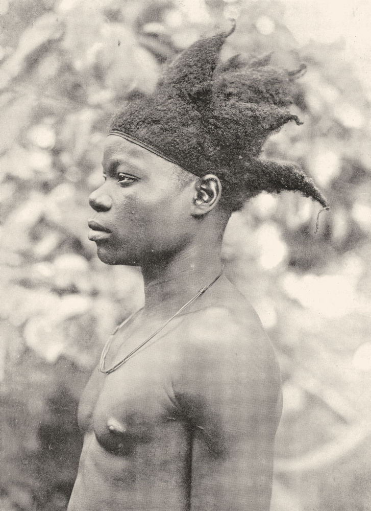 1900 Print Nkalama Caravan Road Stanley Pool Congo Africa Natives