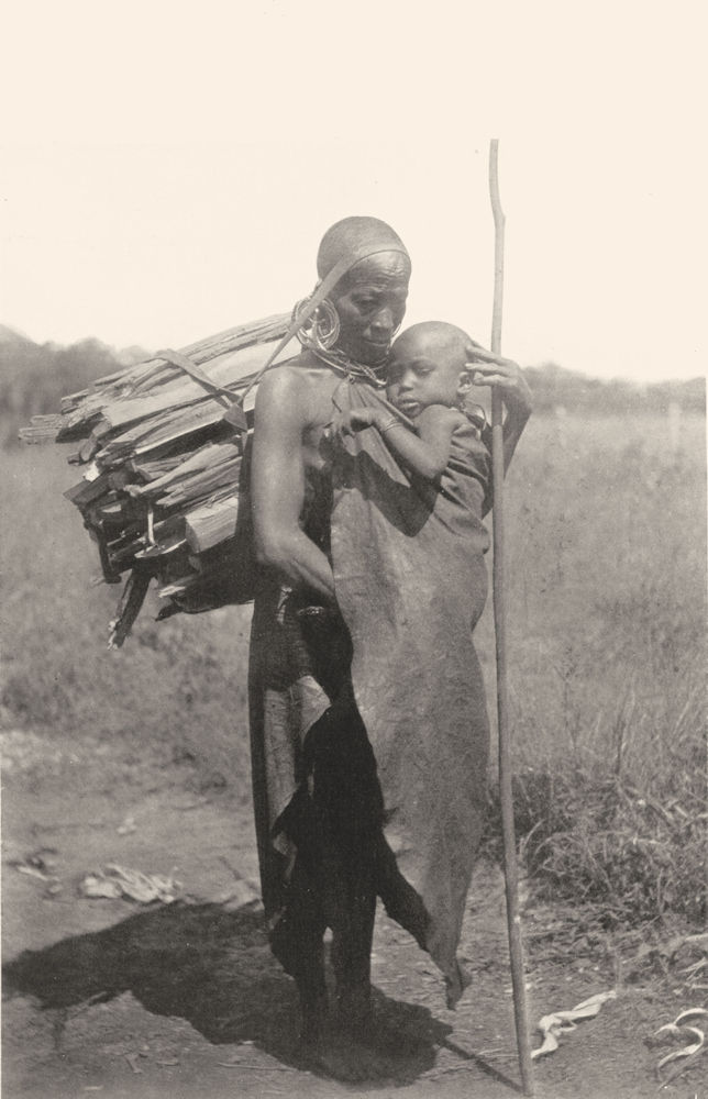 KENYA. A Kikuyu Woman; British East Africa (Kenya)  1900 old antique print