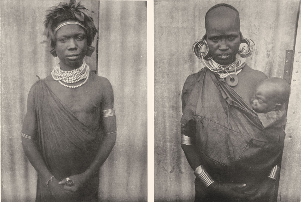 KENYA. Kikiyu Fashions;  1900 old antique vintage print picture