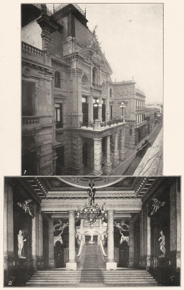 Associate Product ARGENTINA. Argentine; Jockey Club Building, Buenos Aires; Grand staircase 1907