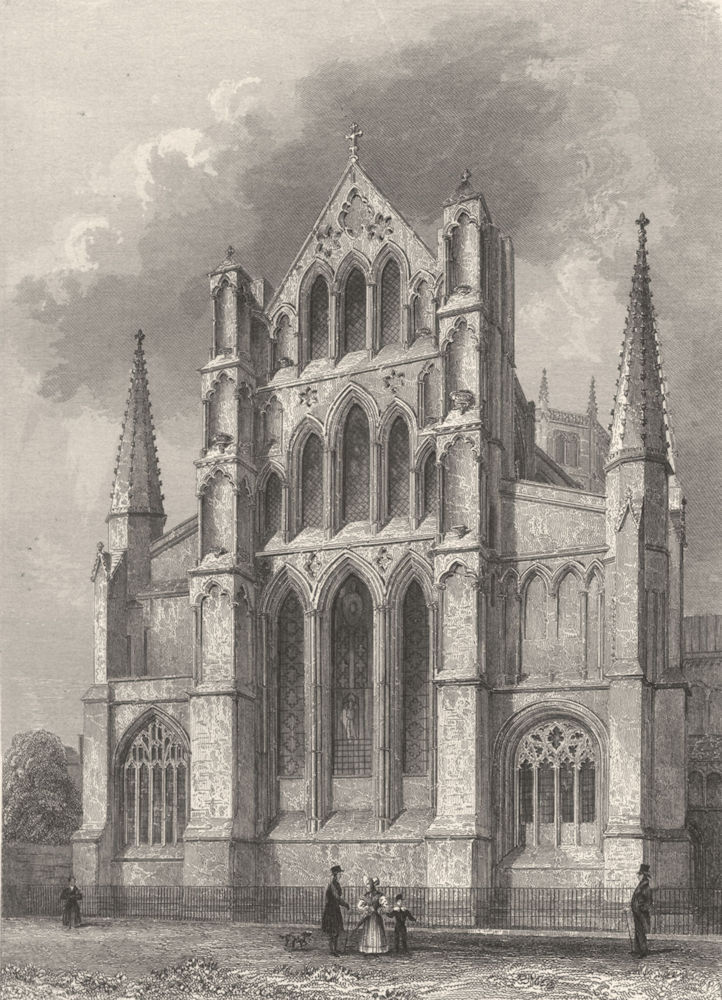 CAMBRIDGESHIRE. Ely Cathedral, the East end c1842 old antique print picture