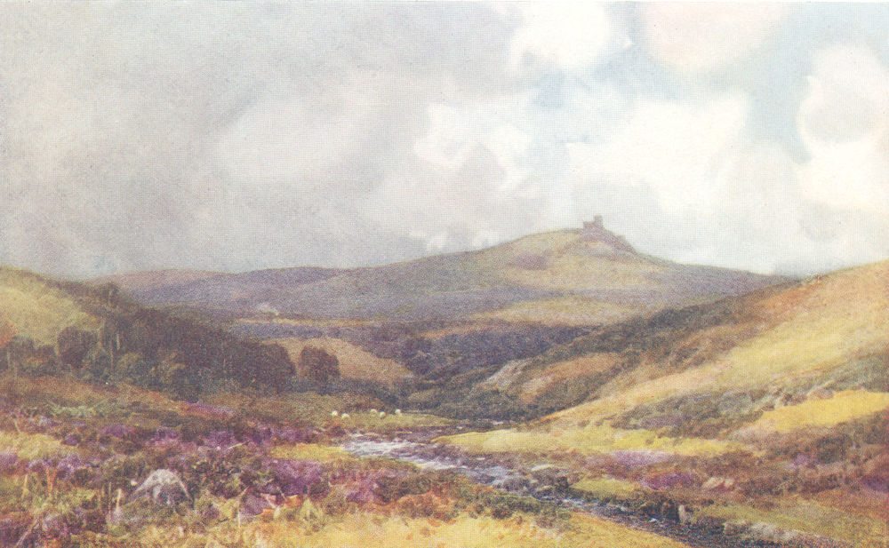 Associate Product DEVON. Brent Tor; from Lydford Moors 1908 old antique vintage print picture