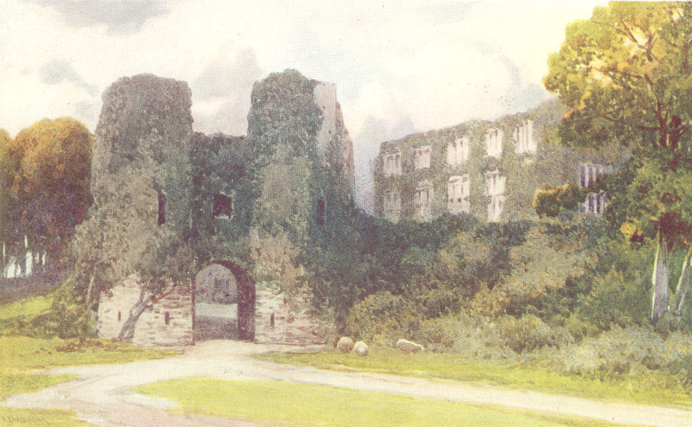 Associate Product DEVON. Berry Pomeroy Castle 1908 old antique vintage print picture