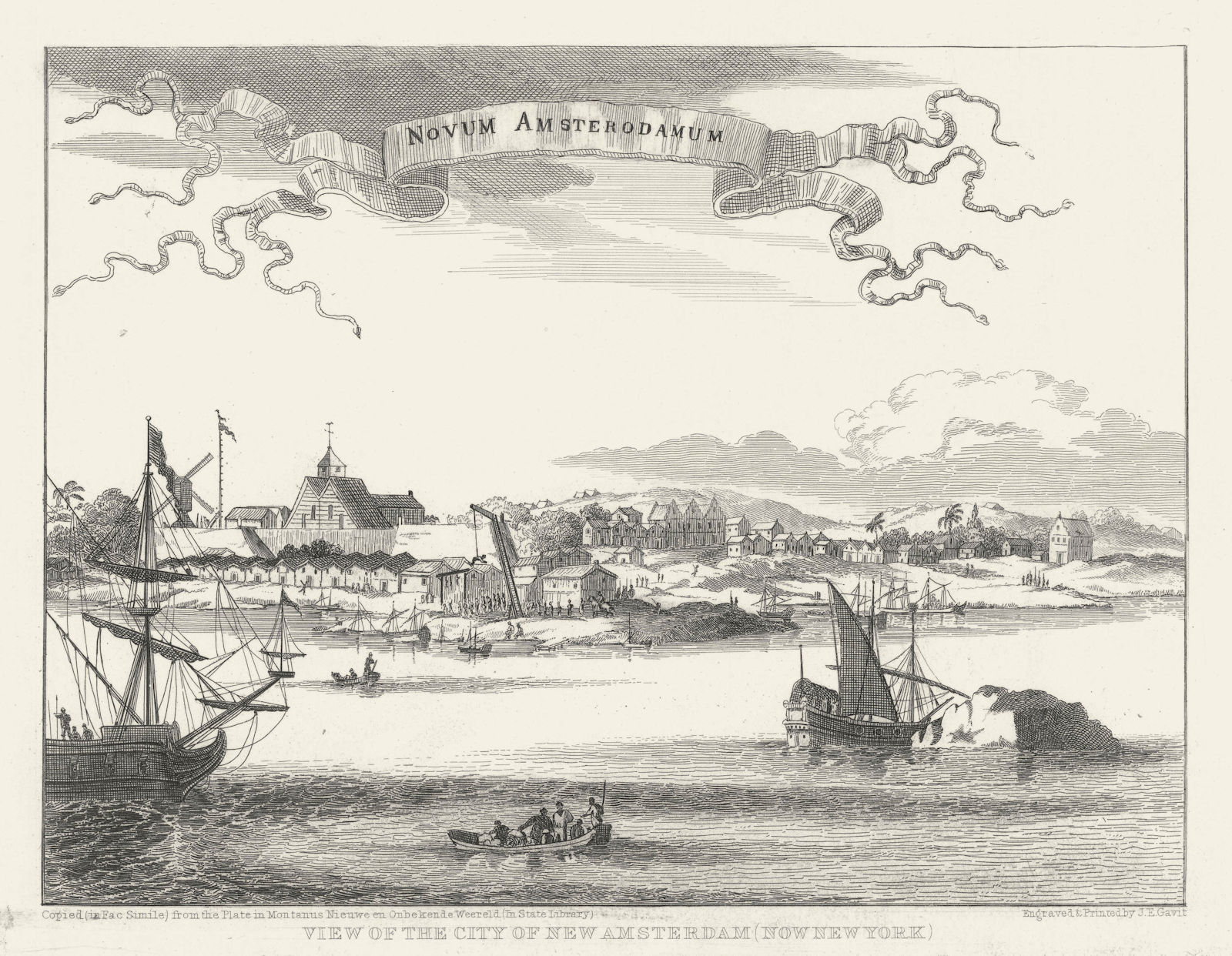 Associate Product View of the City of New Amsterdam (now New York City). Novum Amsterdamum 1851